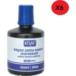 Beyaz Tahta Kalem Mürekkebi 100Ml Mavi 450G 6 Adet