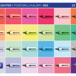 Kraf Fosforlu Kalem Desk Set 365 23 Lü