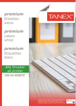 Tanex Laser Etiket Tw-2324 70 X 35 Mm ( 24 ) 100 Lü
