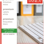 Tanex Laser Etiket Tw-2164 52.5 X 18 Mm 100 Lü