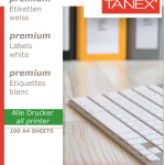 Tanex Laser Etiket Tw-2002 199.6 X 143.5 Mm ( 2 ) 100 Lü