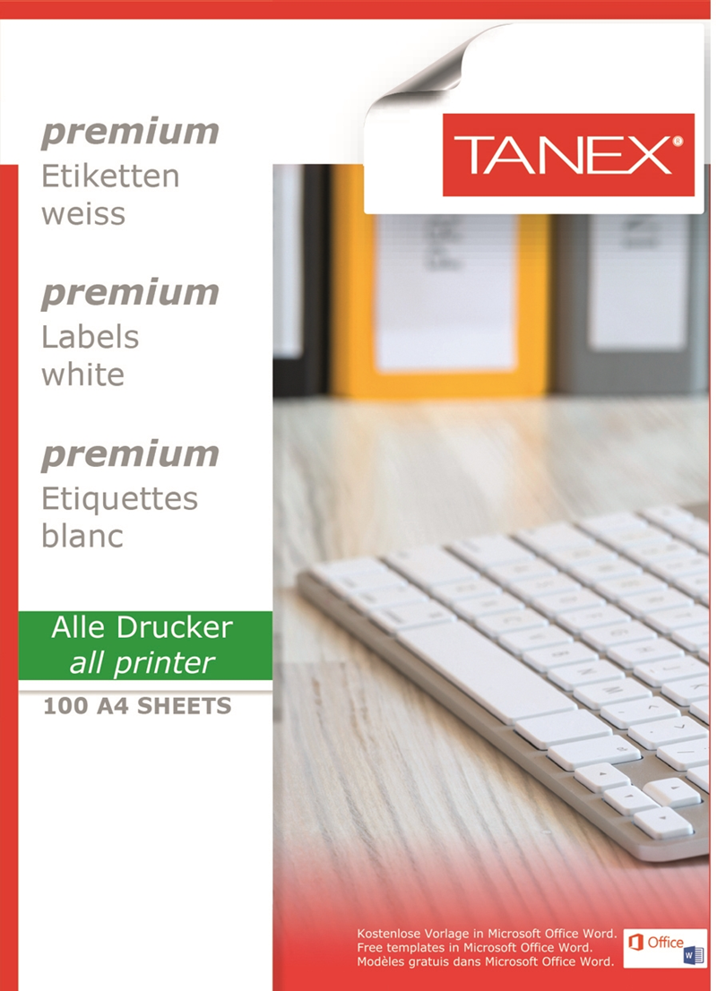 78823 Tanex Laser Etiket Tw-2002 199.6 X 143.5 Mm ( 2 ) 100 Lü - Görsel 1