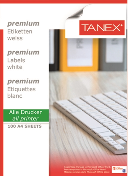 78863 Tanex Laser Etiket Tw-2104 192 X 59 Mm 100 Lü - Görsel 1
